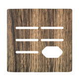 Placa p/ 5 Interruptores + Tomada 4x4 - Novara Carvalho